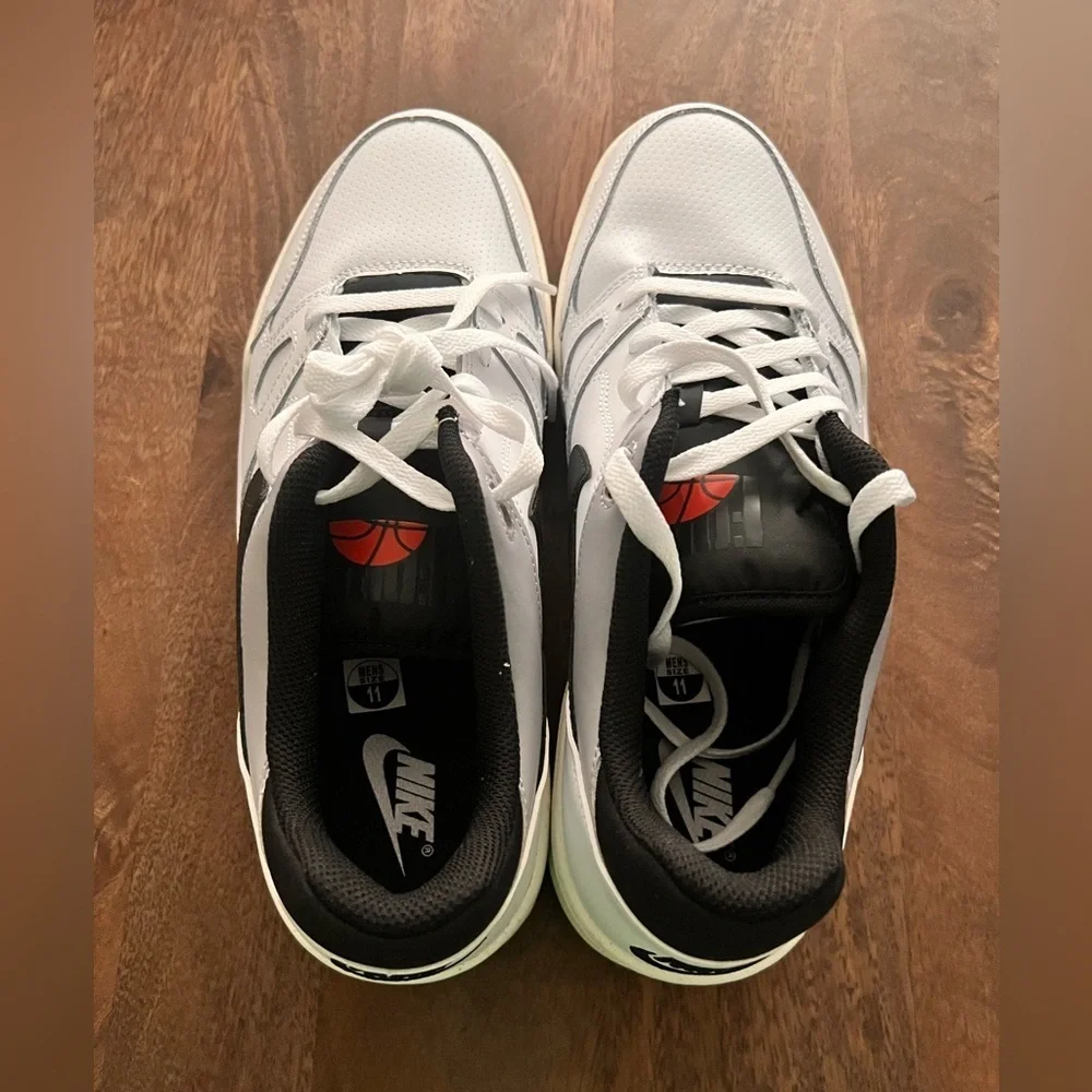 New Nike Full Force Low Men’s Size 11 Sneakers Black And White - Picture 3 of 8